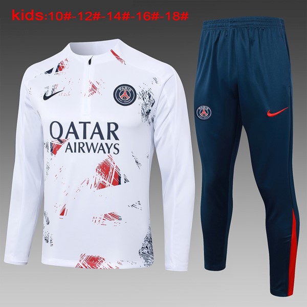 Niños Sudadera De Training PSG 2024-2025 Rojo Blanco